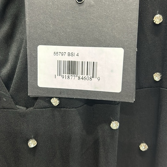 Mac Duggal 55797 NWT RHINESTONE ENCRUSTED LONG SLEEVE V NECK GOWN - Picture 9 of 11